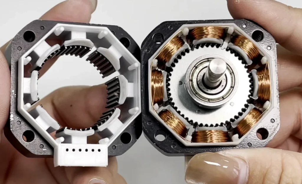 Unwound stator core with separate molded insulation beside a wound stator assembly